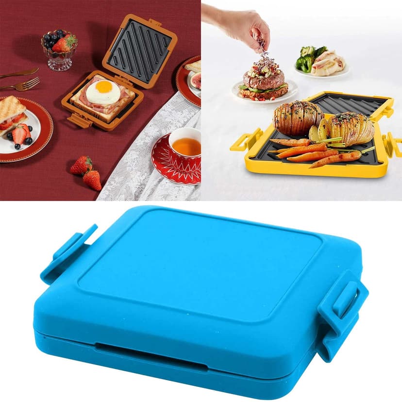 Clearance Hcnuuo Microwave Toastie Sandwich Maker Munchy Microwave Toastie Maker Microwavable Toastie Maker Toastie Maker With Adjustable Silicone Straps No Electricity Wireless
