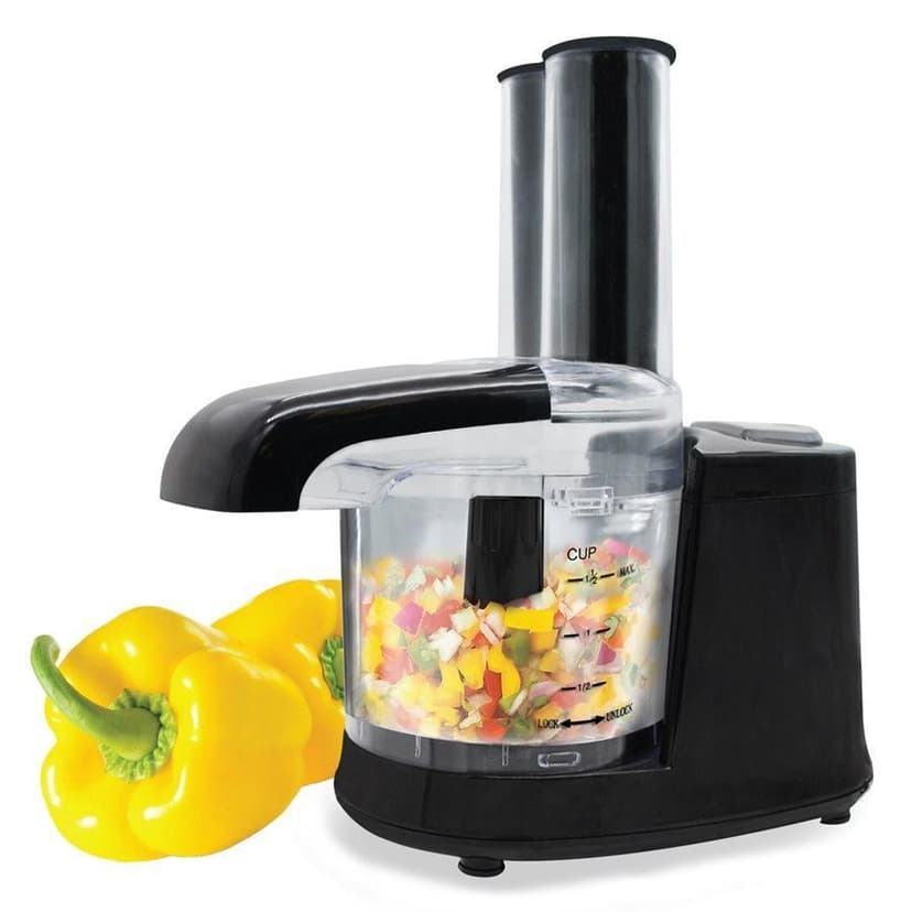 Hauz AFP131 - Mini 1.5-Cup Food Processor with Stainless Steel Blade, Black