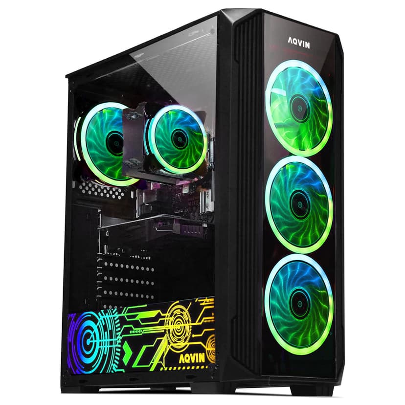 AQVIN ZForce Gaming Computer PC Desktop | AMD Ryzen 5 3600 Hexa Core Processor upto 4.20 GHz | 16GB DDR4 RAM 1TB SSD |GeForce GTX 1650 4GB | Windows 11 Pro | PCI WiFi