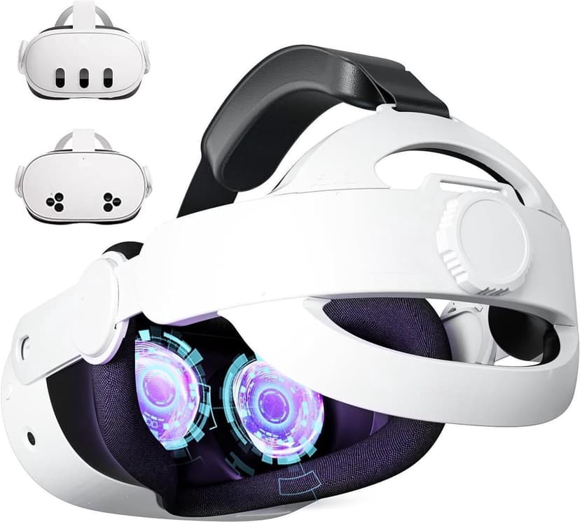 Head Strap for Meta Oculus Quest 3S / Quest 3, Pressure-Free Elite Strap Accessories Replacement, Adjustable Headband Soft Cushion VR Headset Enhanced Comfort & Balanced Fit