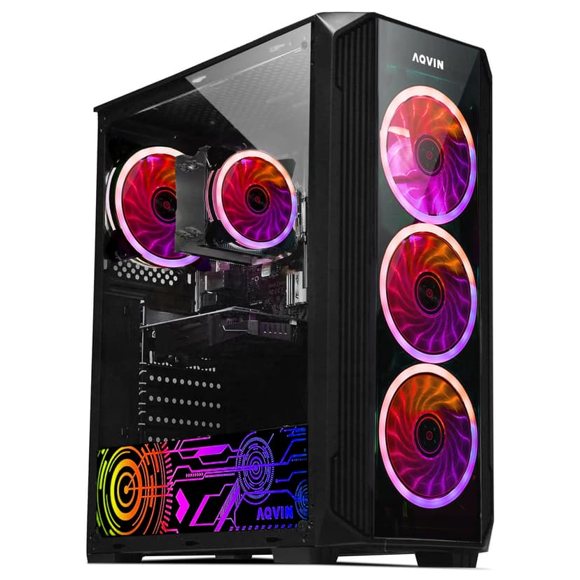 AQVIN Gaming Computer PC Desktop Intel i7 6th Gen, GeForce RTX 3060 12GB GDDR6, 32GB RAM DDR4 1TB SSD Storage, RGB Keyboard and Mouse, WiFi Ready Windows 10 Pro -(A Grade)