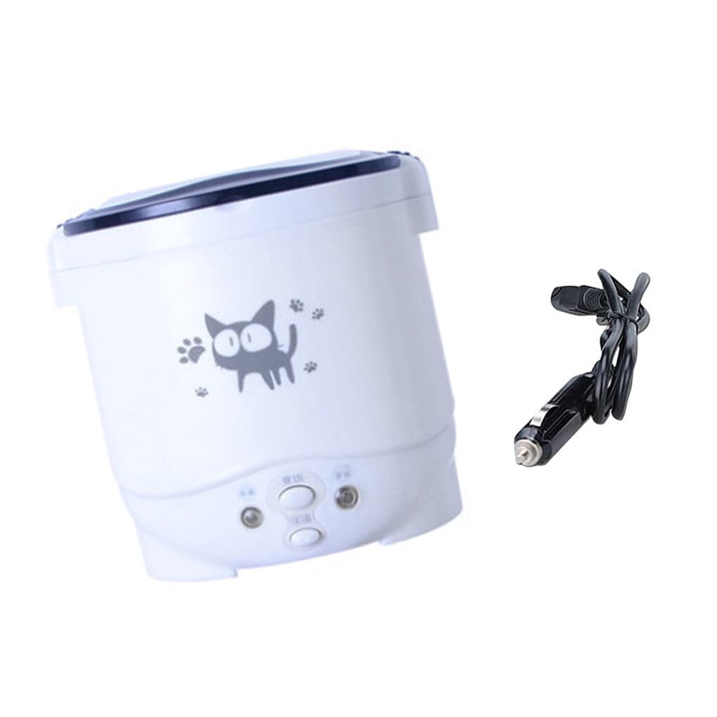 Youkk Small 1L Electric Rice Cooker Porridge Multifunction for Travel Car 24V
