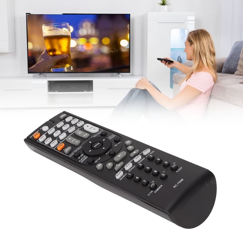 Remote Control, AV Receiver Remote Control Wear Resistant Battery Powered Sensitive Buttons Easy for AV Receivers for TX SR576S