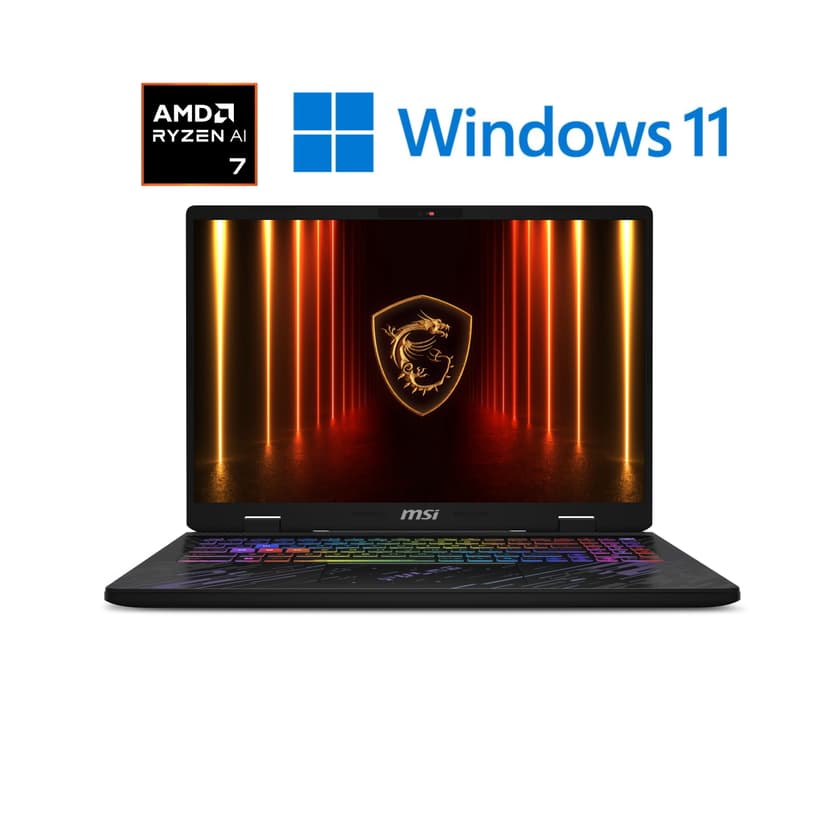 MSI Pulse A16 AI+ C3HWFKG-020CA 16" QHD+ 240Hz Gaming Laptop Ryzen AI 7 350 RTX 5060 32GB DDR5 1TB NVMe SSD Win11