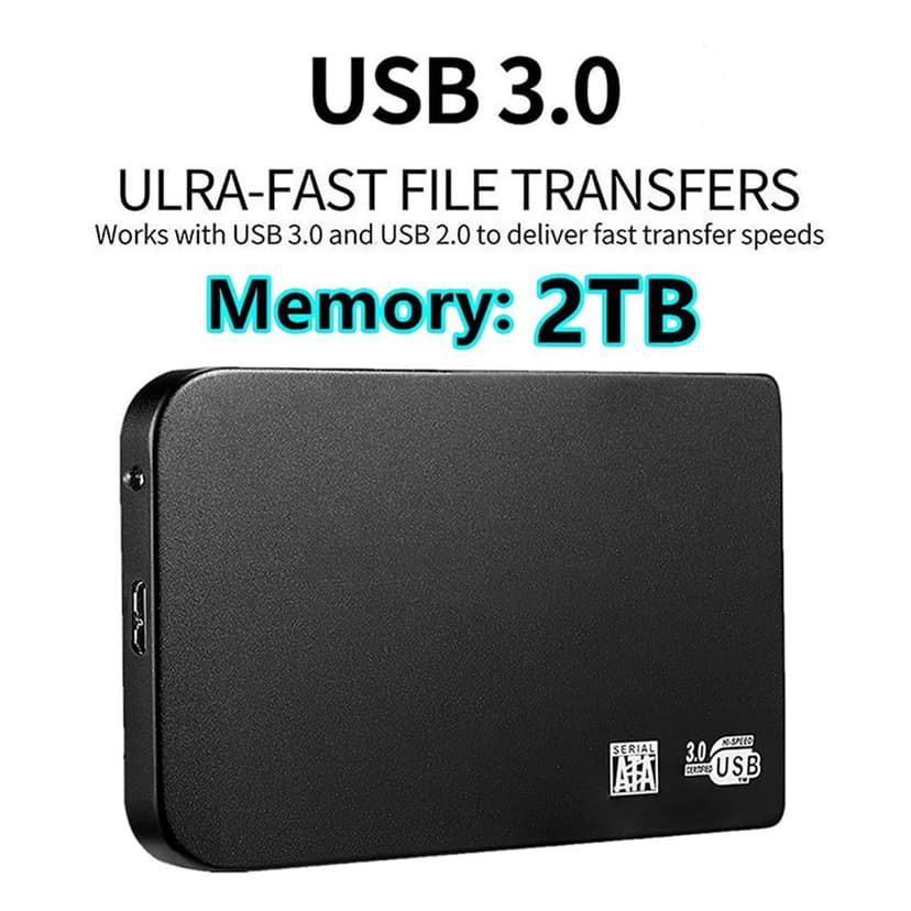 External USB Hard Drive Portable USB3.0 HDD Type-C Mobile Storage Device SSD Memory Storage Disk Mobile Drives Type-C Portable Harddisk Boxs Computer Laptop