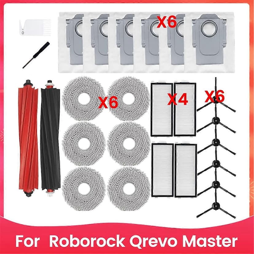 For Roborock Qrevo Master Robot Vacuum Cleaner Mop Cloth Dust Bags