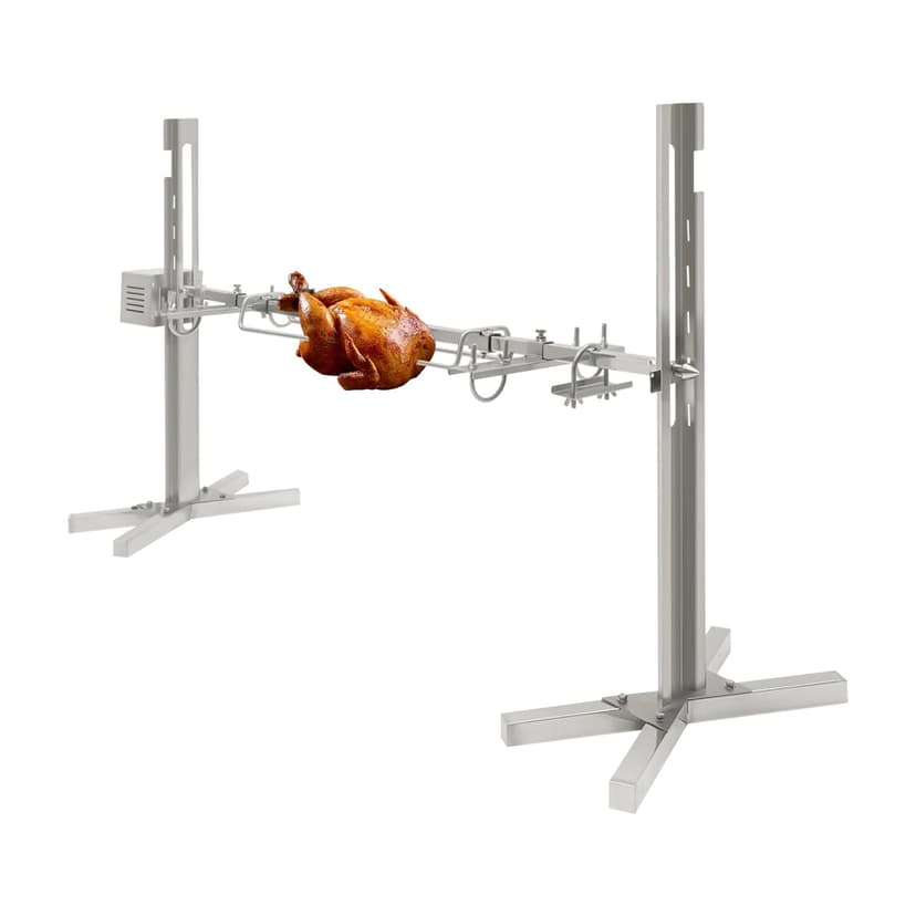 BBQ Rotisserie Kit 110V 15W Stainless Steel Universal Complete Grill Rotisseries Electric Roaster Kit Meat Chicken Cooker Grill for Picnic Outdoor (USA Stock)