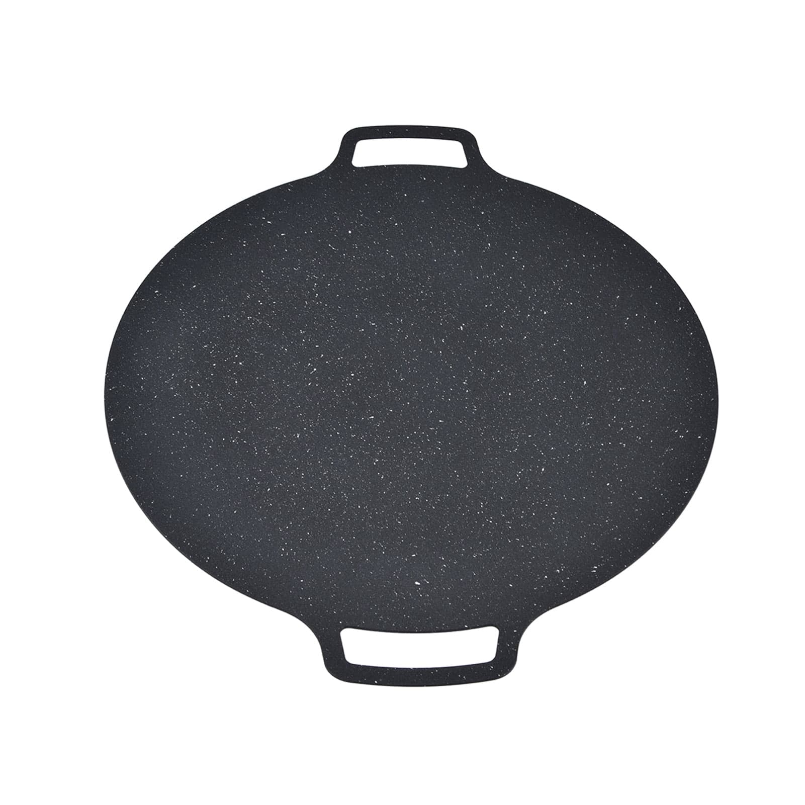 TKSE Korean BBQ Grill Pan, Traditional Korean BBQ Grill Pan Iron Nonstick Smokeless Heat Resistant Round Grilling Tray for Indoor Outdoor Barbecue Pork Belly Pancakes(30cm)