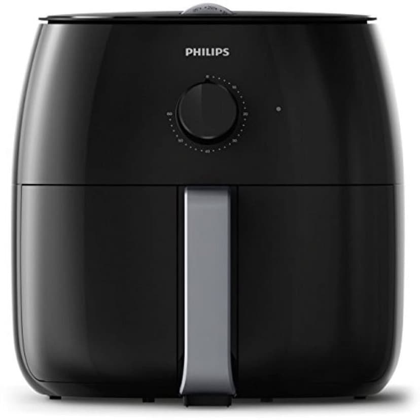 Philips Twin TurboStar Technology XXL Airfryer with Fat Reducer, Analog Interface, 3lb/4qt, Black - HD9630/98