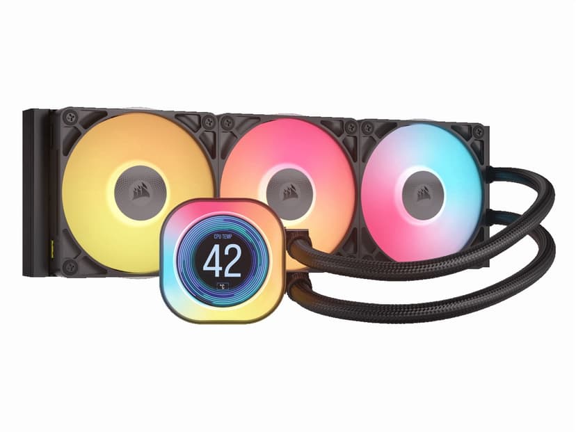 CORSAIR iCUE LINK TITAN 360 RX LCD Liquid CPU Cooler – RX120 RGB Fans – Fits Intel® LGA 1851/1700, AMD® AM5/AM4 – iCUE LINK System Hub Included