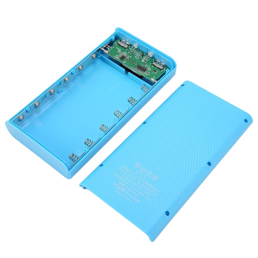 21700 Battery Charger Case, LCD Display 6x21700 Battery Power Bank Case Portable 2 USB Output Port Accurately Display Power For Mobile Phones