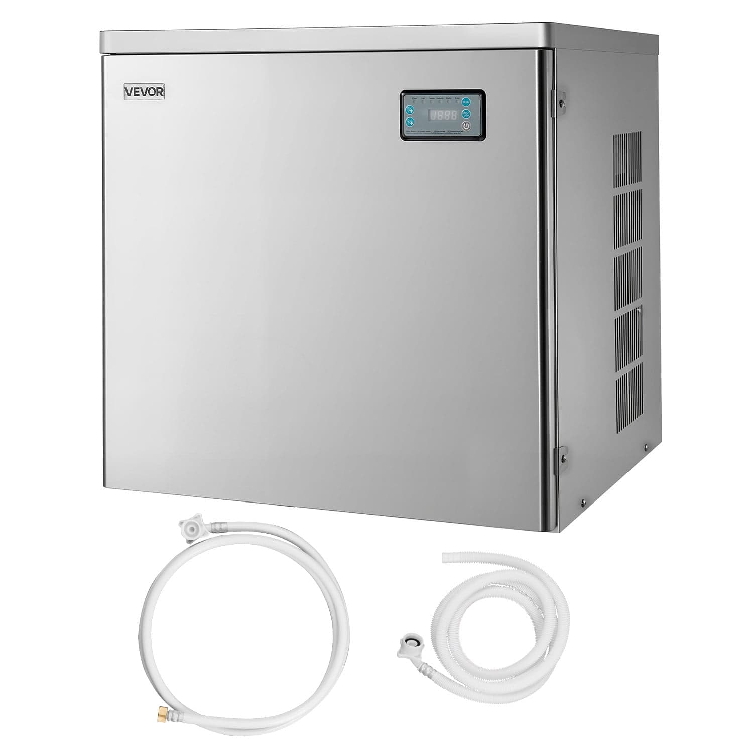 VEVOR Commercial Ice Maker Machine - Head, 650 Lbs/Day Stainless Steel Ice Machine with Scheduled Ice-Making, Self-Cleaning, Adjustable Thickness