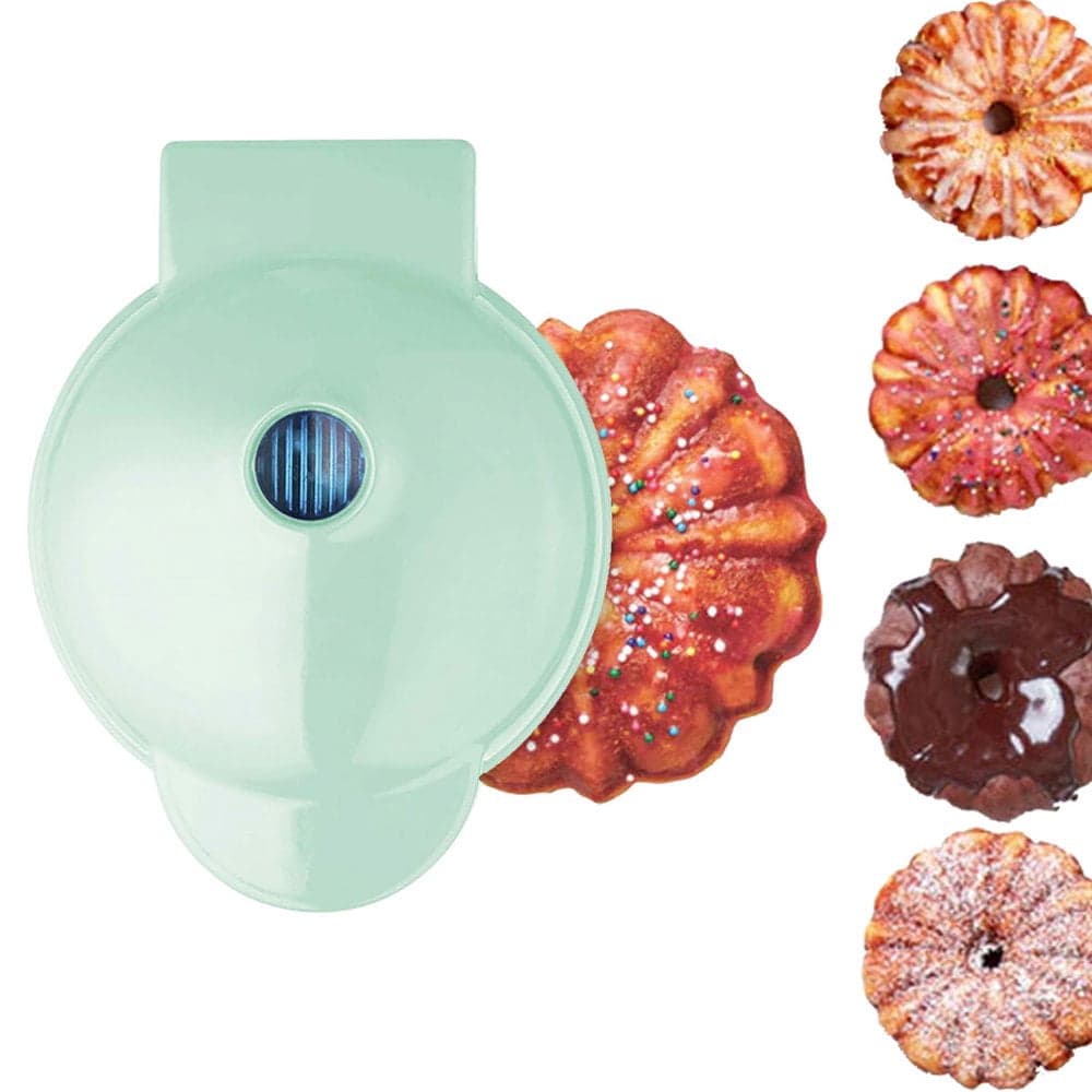 CNKOO Mini Cake Maker and Lava Cake Maker Mini Donut Maker Waffle Maker Pancakes Maker Machine for Breakfast Snacks Spice Cake Desserts Non-stick Surface Cake Machine Double-sided H
