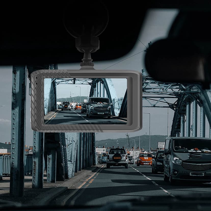 Dvkptbk Dash Cam 3-Inch 140 ° Wide Angle Wdr Dash Cam HD 1080P Night Vision Automatic Circulation Lens Car Mounted Camera Sensing Mobile Monitoring Car Accessories