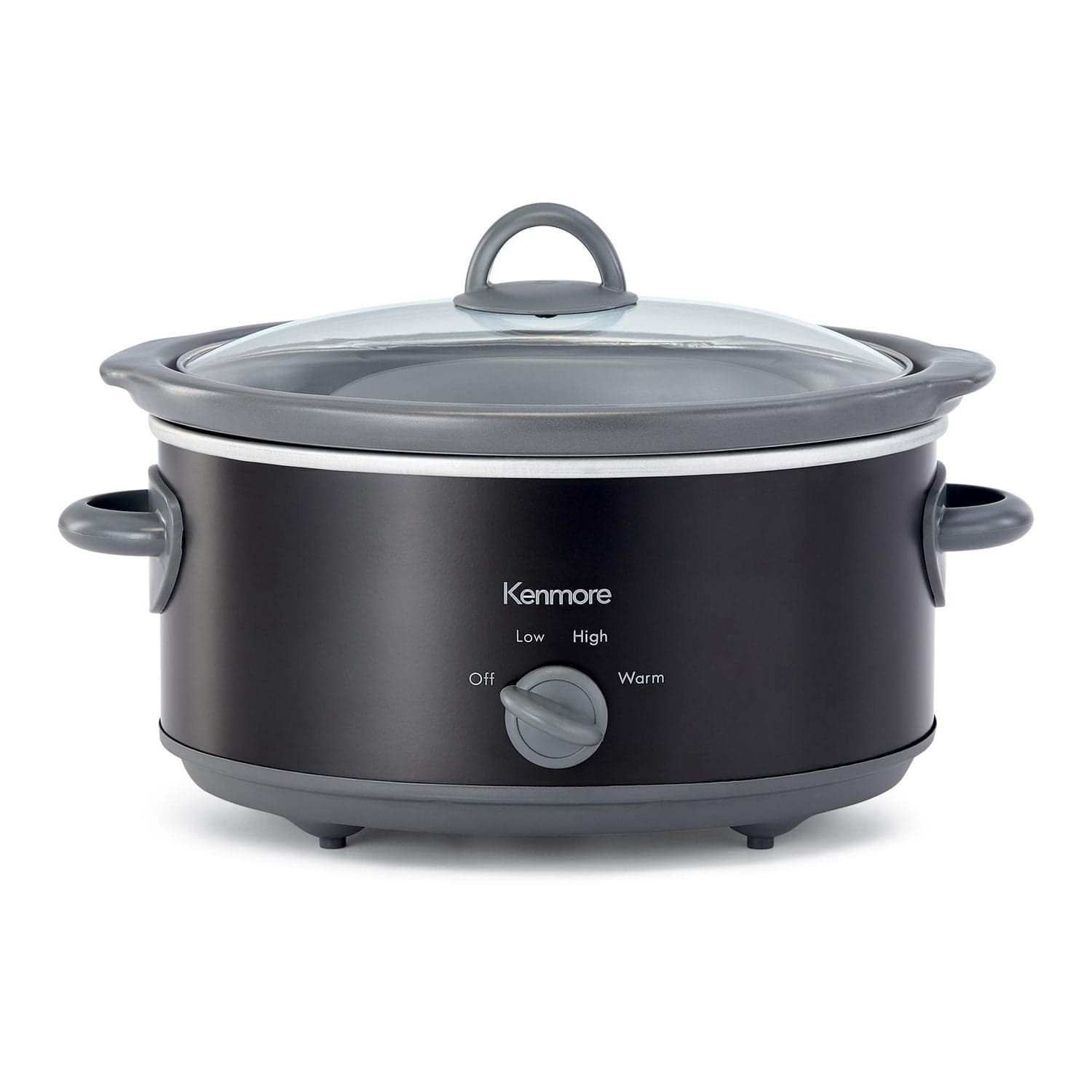 Kenmore 5 qt Slow Cooker (4.7L), Easy to Use with Dial Control, Black