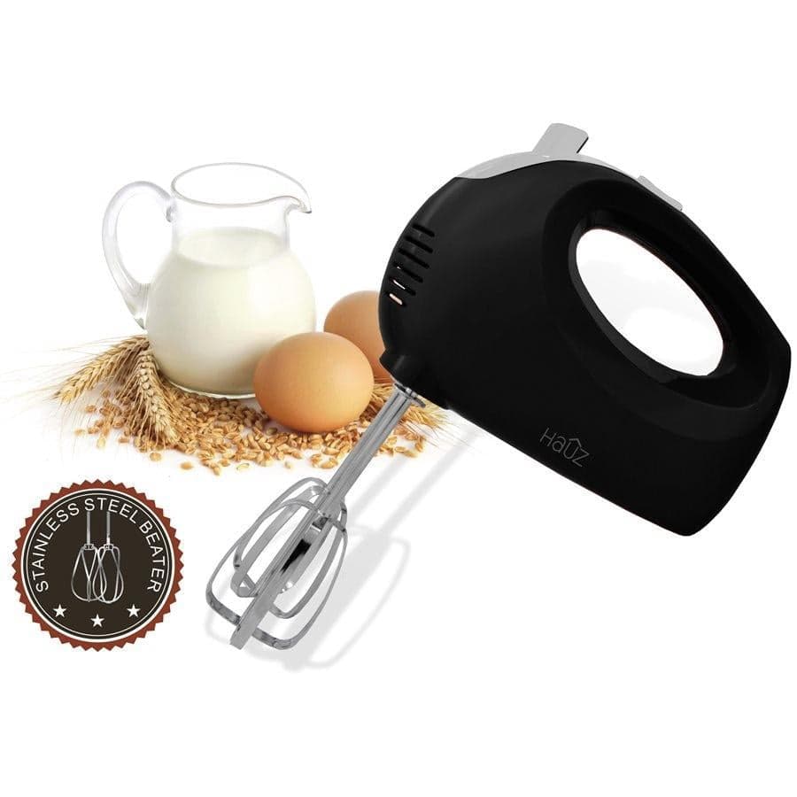 Hauz 150W Corded Electric Hand Mixer, Black