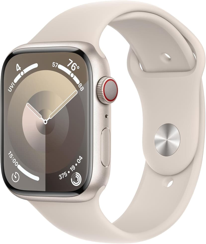 Refurbished Apple Watch Series 9 Aluminum 41mm A2978 (GPS Only, No Cellular) Starlight (Grade A)