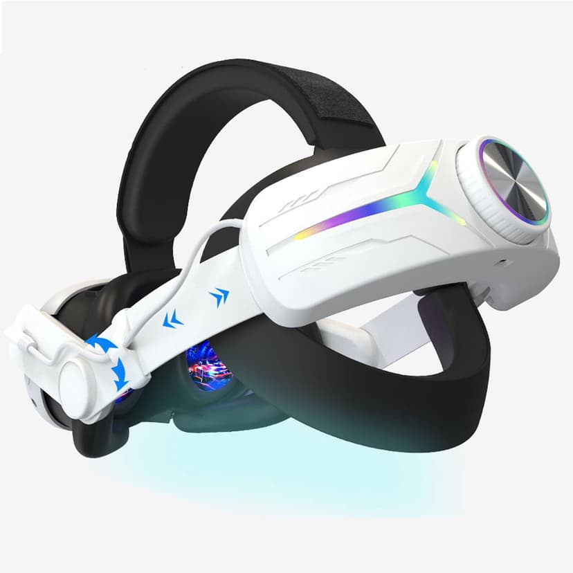 Charging Headband for Meta Quest 3 with 8000mAh Battery Pack for Extended Gaming Time, Colorful RGB Lights, and Adjustable Headband Replacement Accessories for Enhanced Support and Pressure Relief
