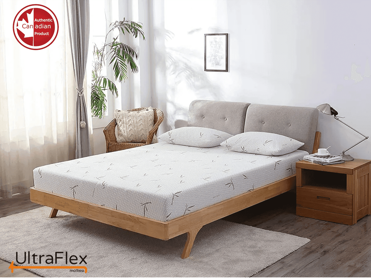 UltraFlex SolidSleep- Canadian-Made FIRM Gel Infused Reversible Comfort With Pressure Relief, Cooling Technology, Bamboo Cover, CertiPUR-US® Certified Foam (Made in Canada)