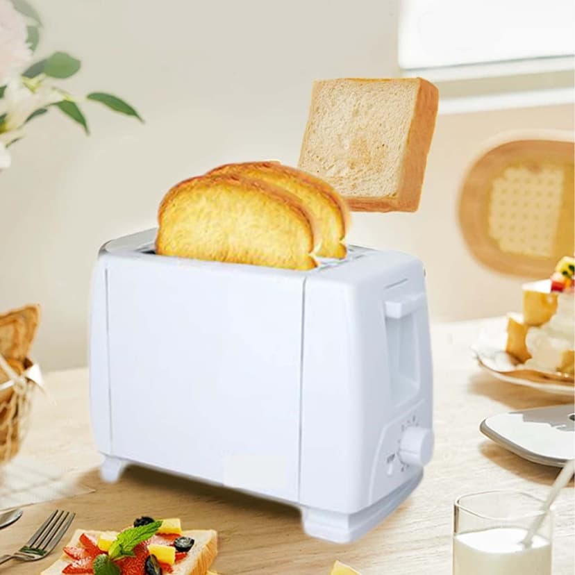 Rvkxad Retro Toaster with 6 Functions, Stainless Steel Removable Crumb Tray, 2-Slice Bread Toaster, Vintage Style Toaster