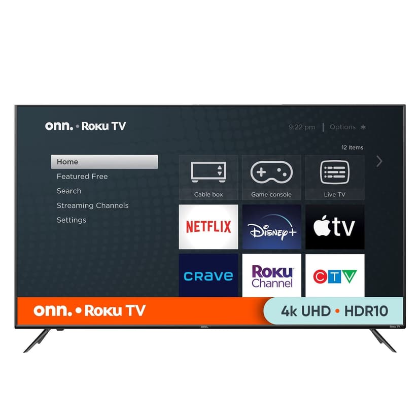 onn 55” 4K UHD HDR10 Smart Roku TV