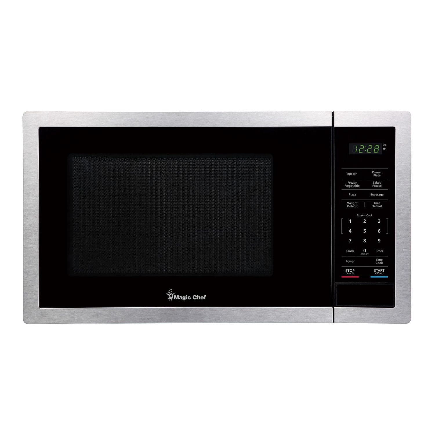 Magic Chef 0.9 Cu. ft. Countertop Microwave 900-Watt Digital Touch, Stainless