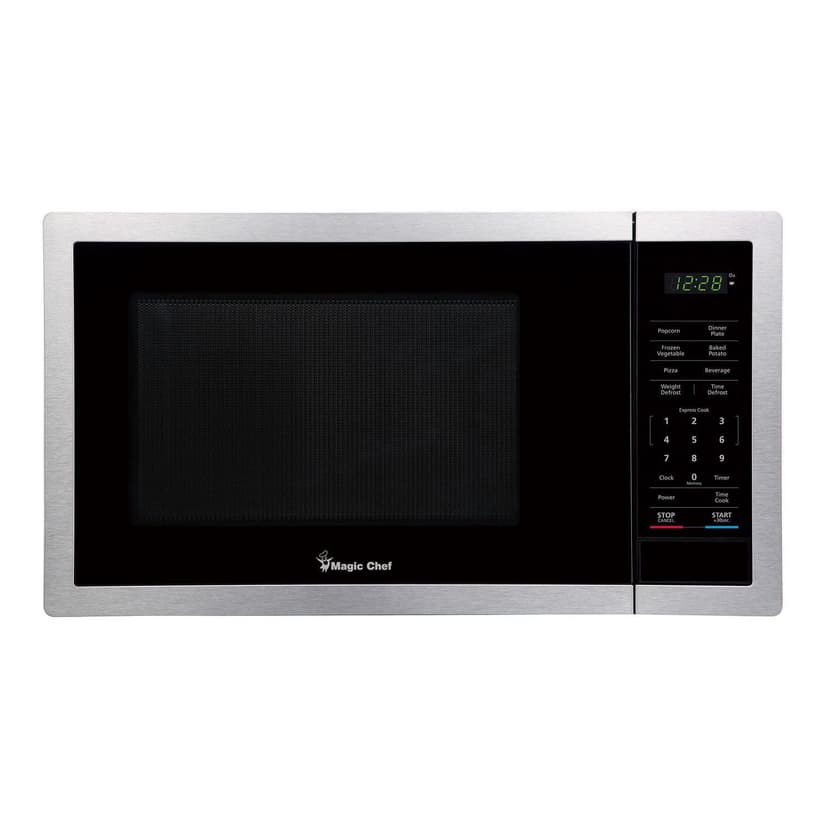 Magic Chef 0.9 Cu. ft. Countertop Microwave 900-Watt Digital Touch, Stainless
