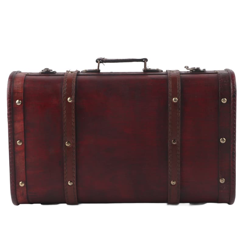 Decorative Suitcase, Antique Wooden Case, Buckle Lock Beautiful Personalized Wooden For Men Women Photography Props Decoration Box Photo Studio