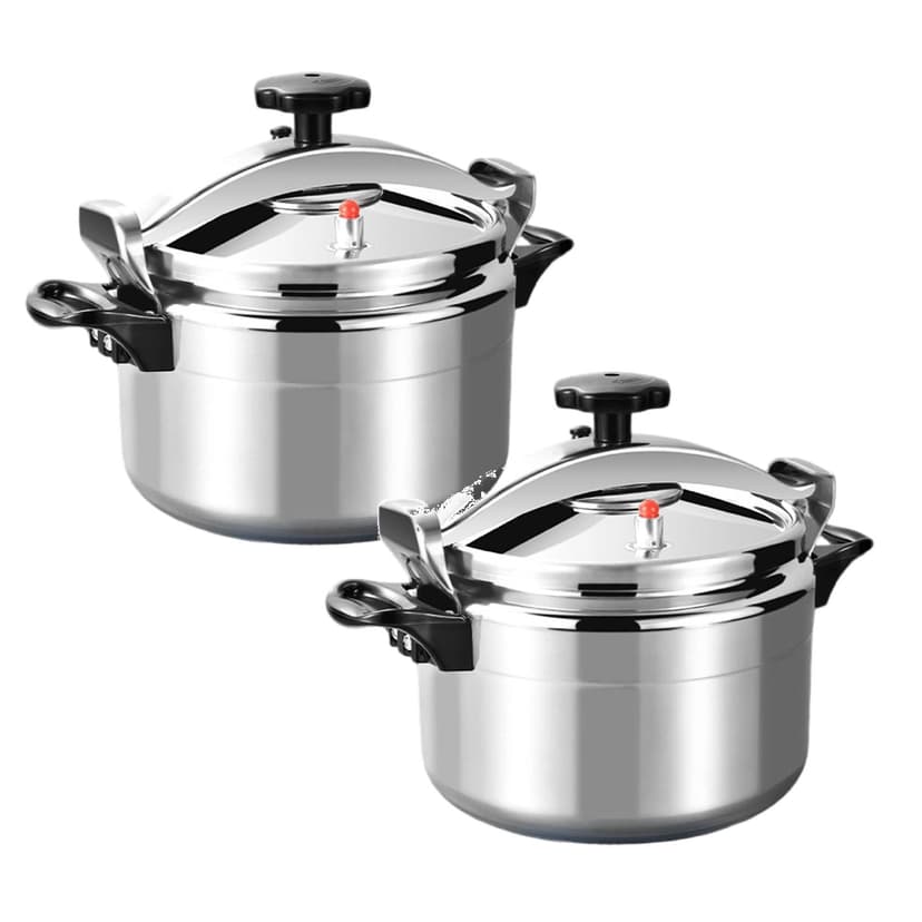 Leojiow 2Pcs 3L Mini Pressure Cooker Aluminum Alloy Lightweight& Portable Flat Bottom Family Small Pressure Cooker With Two Handles For Stewing Vegetables Rice Soup Stewing Meat 18X12.8Cm