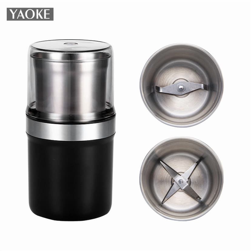Electric Coffee and Spice Grinder, 100g Large Capacity Stainless Steel Blade Grinder for Coffee Beans, Spices, Nuts, and Grains, A Multi-Purpose Kitchen Mill with One-Touch Operation