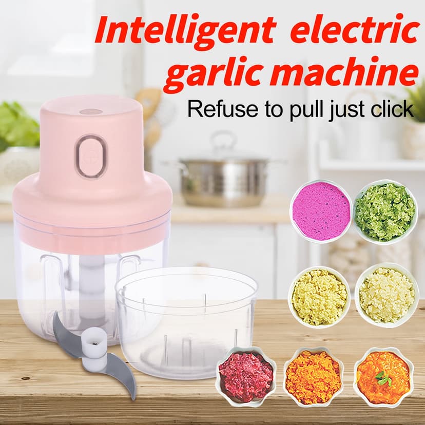 Agiferg Mini Garlic Chopper, Garlic Press Mincer Pepper Chili Vegetable Meat Grinde