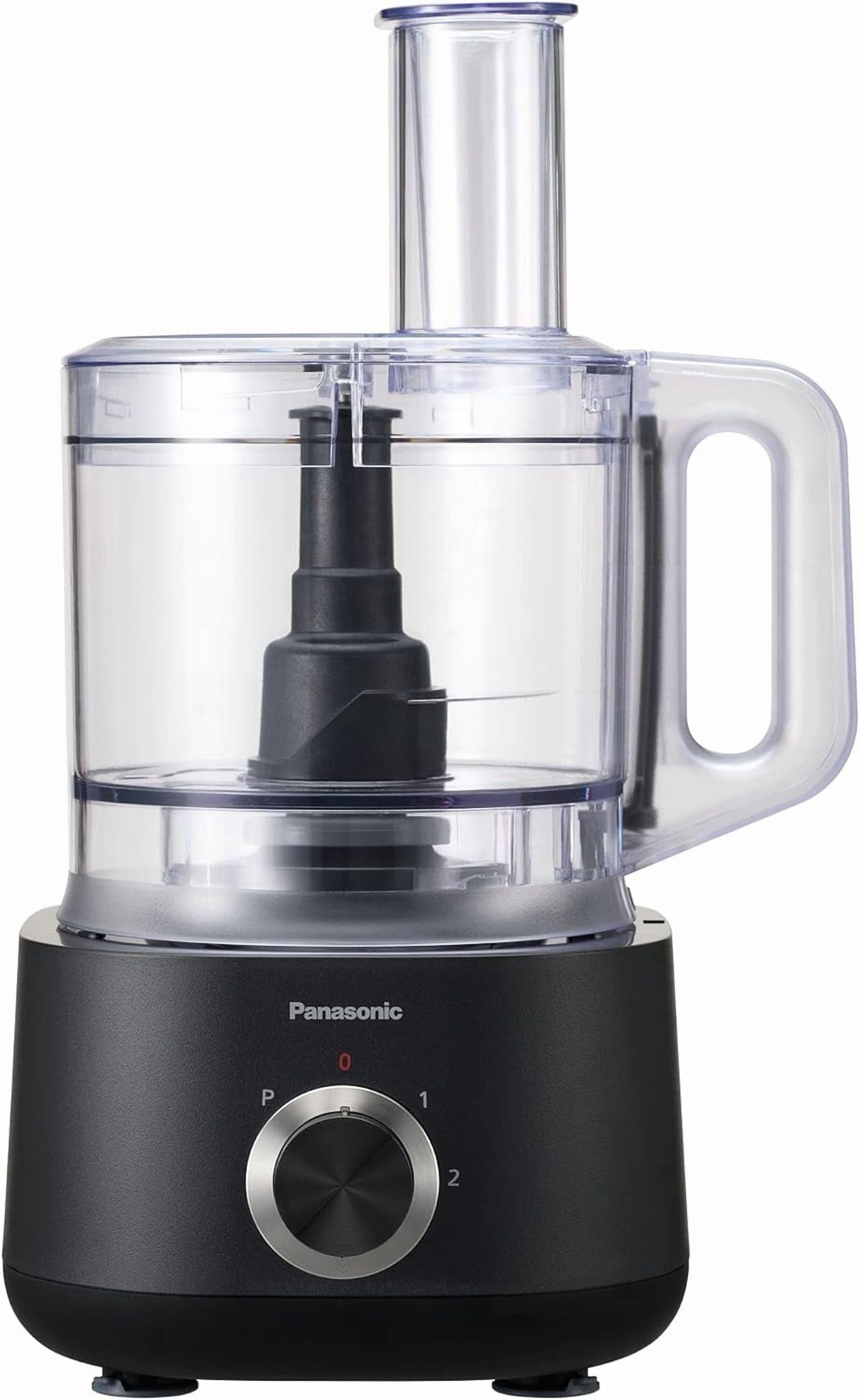Panasonic MKF511 Compact 10-Cup Food Processor with 4 Blades, Whipping Disc and Blades Storage Stand, 800W Max Wattage