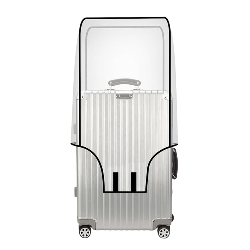 Clear PVC Luggage Protector Waterproof Scratch-resistant Multiple Sizes and Styles Sticker Design for Easy Use