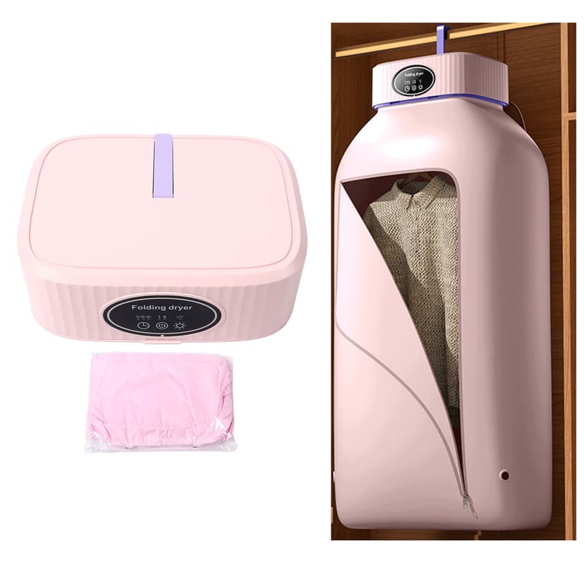 Portable Mini Electric Clothes Dryer, Fast and Efficient Drying, Timer Function, Quiet , US Plug 110V, for Light Clothes Underwear
