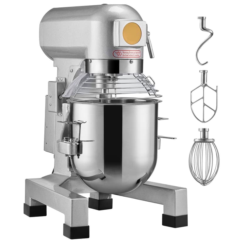 KFFKFF Industrial Grade Food Blender, 28.5L Professional Standing Blender with 3 Variable Speeds, 1100W Bread Blender with Stainless Steel Container and 3 Blending Accessories