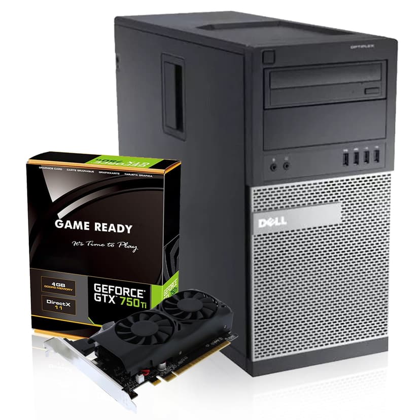 Dell Optiplex Gaming Desktop PC GeForce GTX 750Ti 4GB DDR5 HDMI Intel Quad i7 Processor 1TB (1000GB) SSD Storage 32GB RAM USB Wi-Fi Blutooth DVD Keyboard & Mouse Win 10 Pro