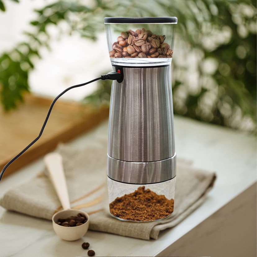 TIMIFIS Coffee Distributor Multifunction Machine Coffee Grinder with Usb Coffee B-Ean Grinder Spice Grinder for Herbs N-Uts Grains Spice Mill Kitchen Gadgets
