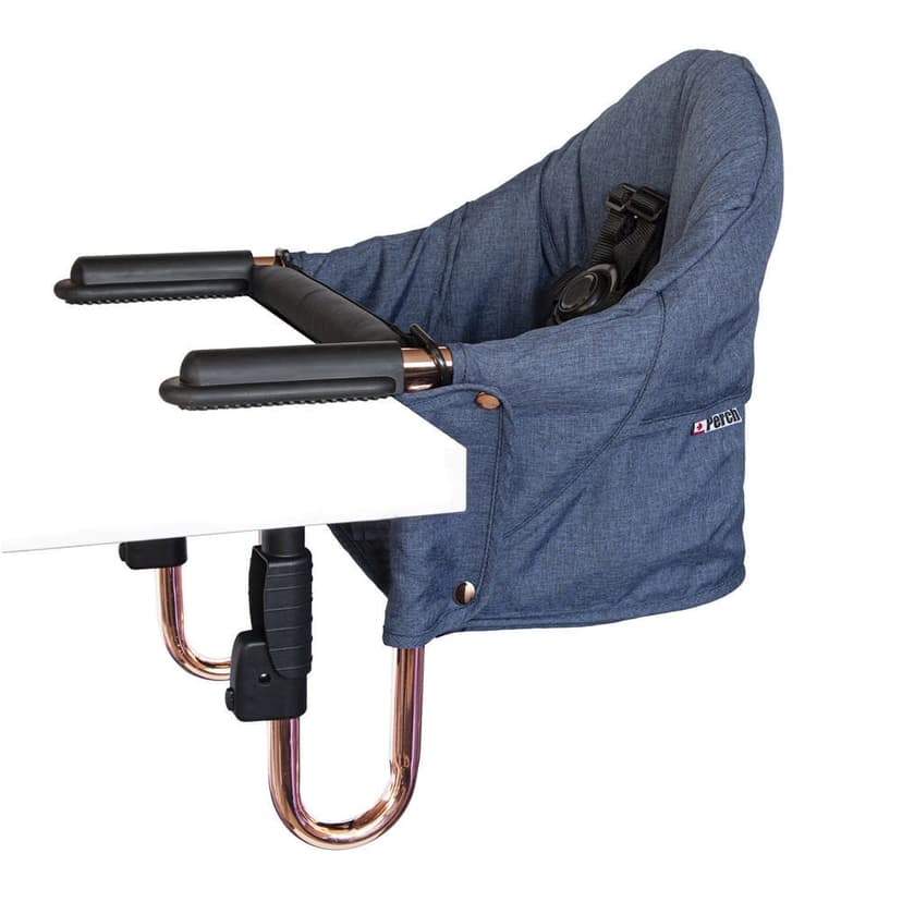 Guzzie + Guss Perch Hanging High Chair Gold Rose Edition - Copper Blue