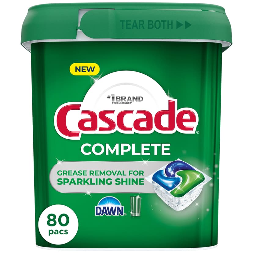 Cascade Complete Action Pacs, Dishwasher Detergent, Fresh, 80ct
