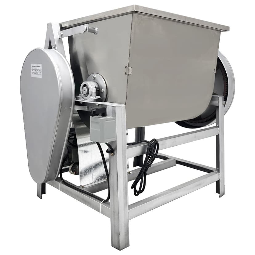 50kg Commercial Electric Dough Mixer Spiral Dough Kneading Machine with 90° Tilt Bowl 110V No Plug