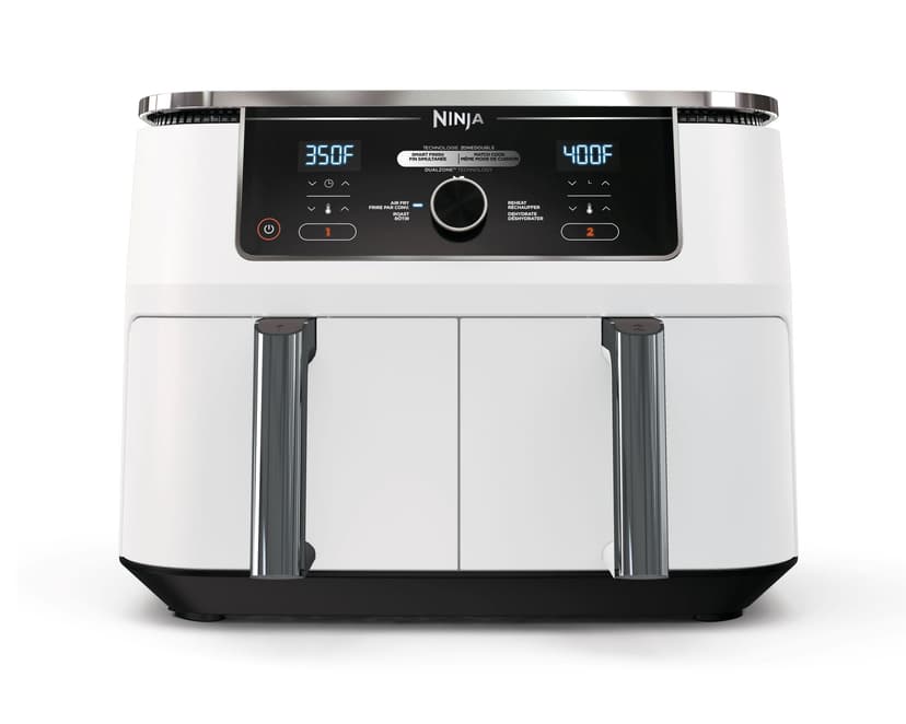 Ninja Foodi 4-in-1 10 Qt. XL 2-Basket Air Fryer with Dual Zone Technology, White, DZ300CWH