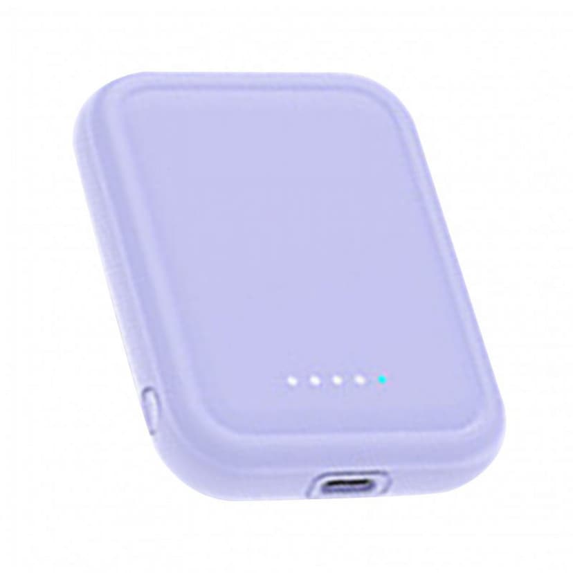 Magnetic Wireless Power Bank 5000mAh Battery Pack Magnetic Fast Charge Portable Charger Powerbank For Smart Phones Purple