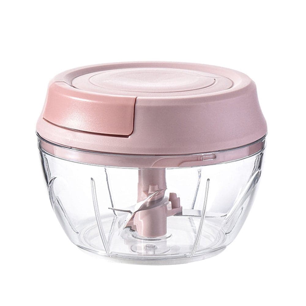 Manual Food Processor Mini Pull String for Veggies Ginger Fruits Nuts Herbs etc Blue Medium