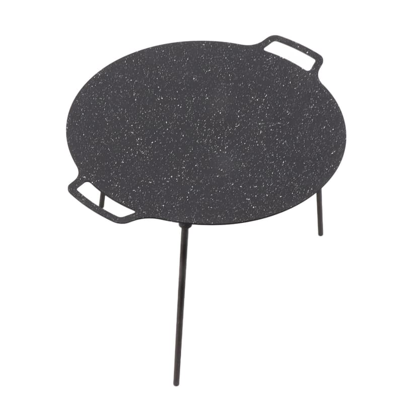 Round Griddle Grill Pan, 6 Layer Coating Non Stick Grilling Plate With 2 Handles Removable Stand, 30Cm Height Barbecue Stovetop Plate For Indoor Outdoor BBQ, For Stove Oven