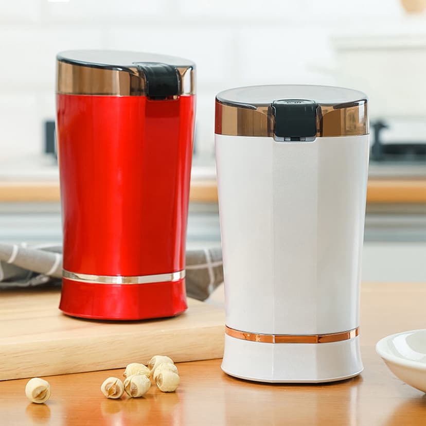 Iumwxz Smart Home Appliances Coffee Grinder Grains Grinder Spice Grinder,Herb Grinder Grinder for Coffee Beans Spices with 2 Stainless Steel Blade Energy-Saving White Plastic Clearance