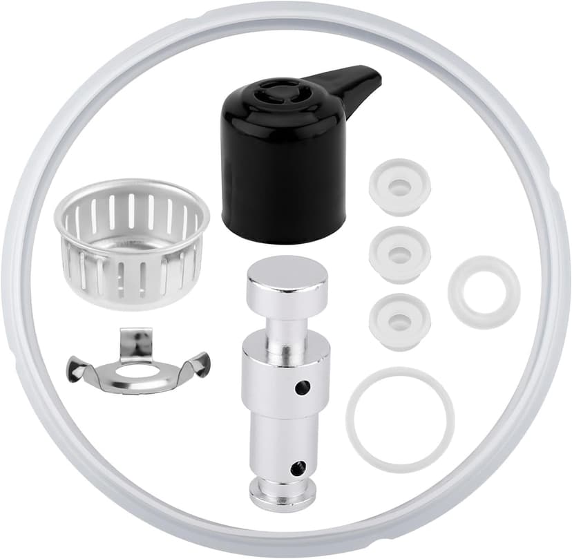 Float Valve Replacement Parts Set for Instant Pot Duo 8-Qt, 9.17in & 10in Inner & Outer Diameter Silicone Sealing Ring for Pressure Cooker Accessories Kitchen Essentials