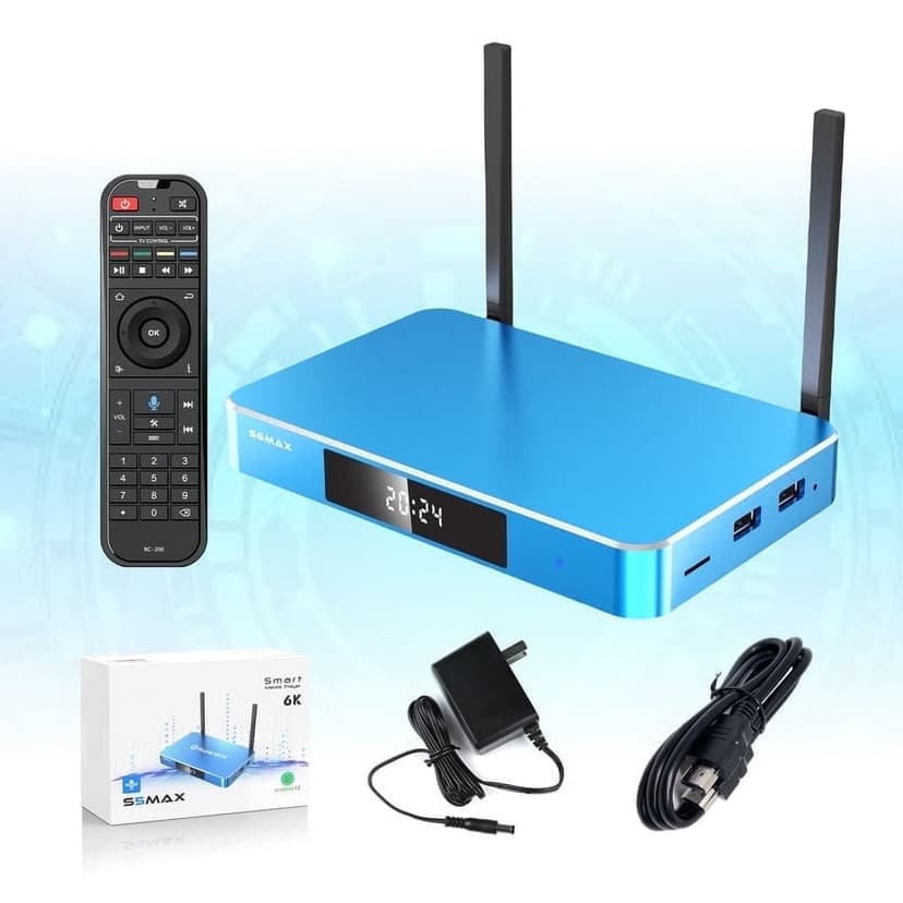 2025 S5MAX Streaming Kit: Comes with 90° HDMI connector, smart voice remote, and detailed installation manual for quick setup.