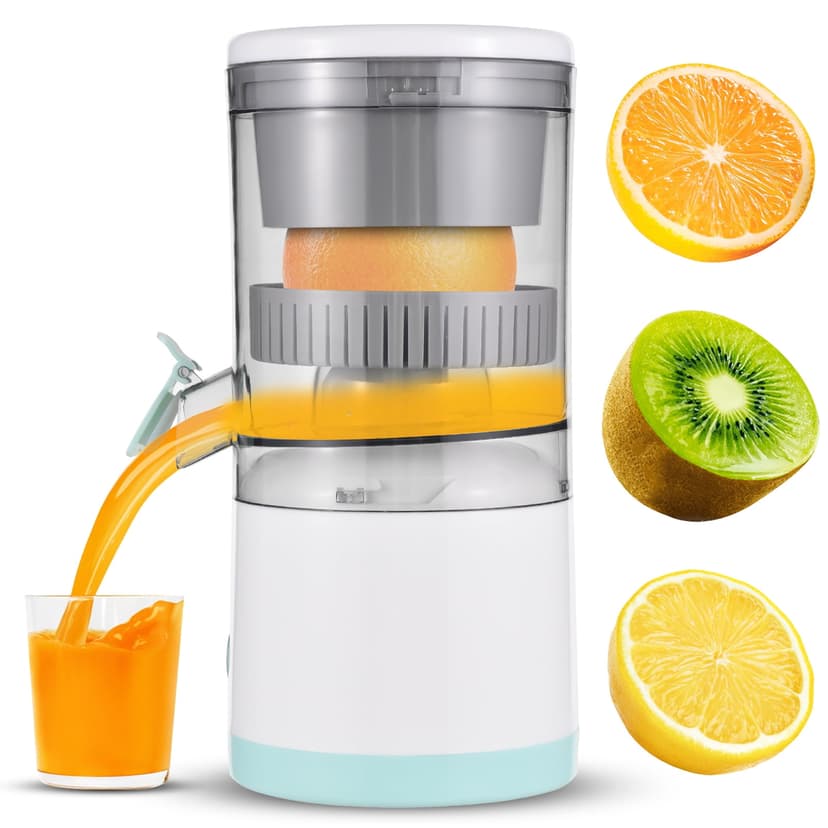 Electric Citrus Juicer Machines with USB and Cleaning Brush Portable Rechargeable Masticating Orange Juicer Lemon Squeezer for Orange Lemon Grapefruit