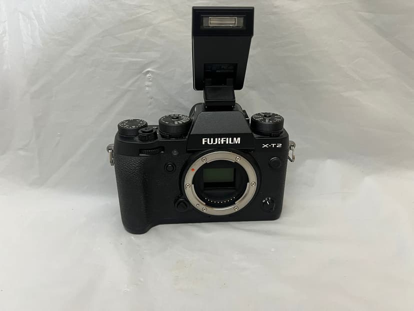 Fujifilm X-T2 Black 24.3MP Mirrorless Digital Camera Body – Tested Working – Includes Flash & USB Cable