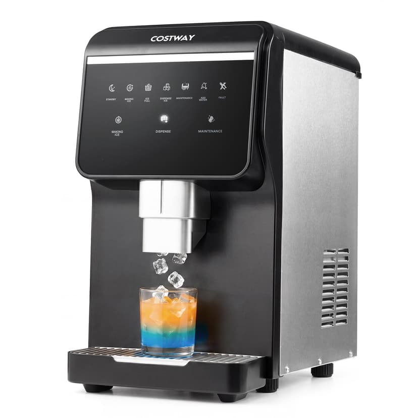 Costway Countertop Ice Machine with Self Dispensing, 80 LBS Per Day, 7.5 LBS Ice Storage